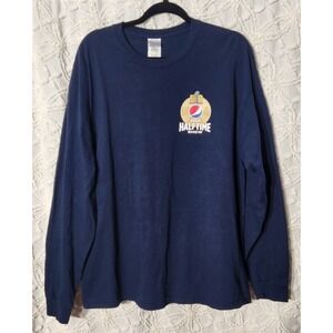 Pepsi Super Bowl 50‎ Mens Long Sleeve Tshirt Size XL Navy NFL Football